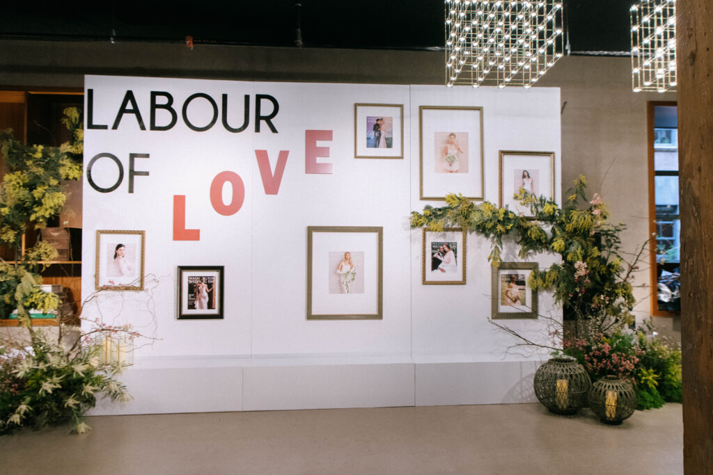 Washington Wedding Day Spring Release Event Labour of Love gallery wall at Labour Temple Seattle